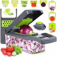 16-in-1 Vegetable Chopper, Dicer & Slicer – Multi-Functional with Storage Container