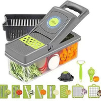 16-in-1 Vegetable Chopper, Dicer & Slicer – Multi-Functional with Storage Container
