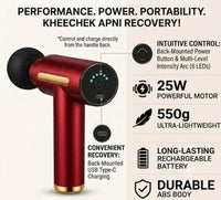 Professional Massager Gun – 4 Interchangeable Heads | Deep Tissue Muscle Relief
