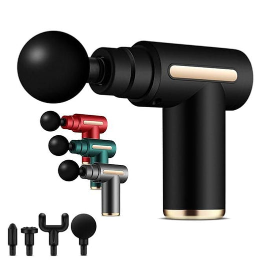 Professional Massager Gun – 4 Interchangeable Heads | Deep Tissue Muscle Relief