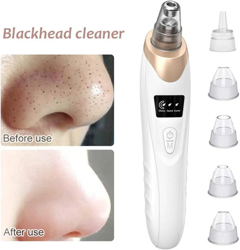 5 In 1 Blackhead Remover Machine – Rechargeable Pore Cleaner & Skincare Device