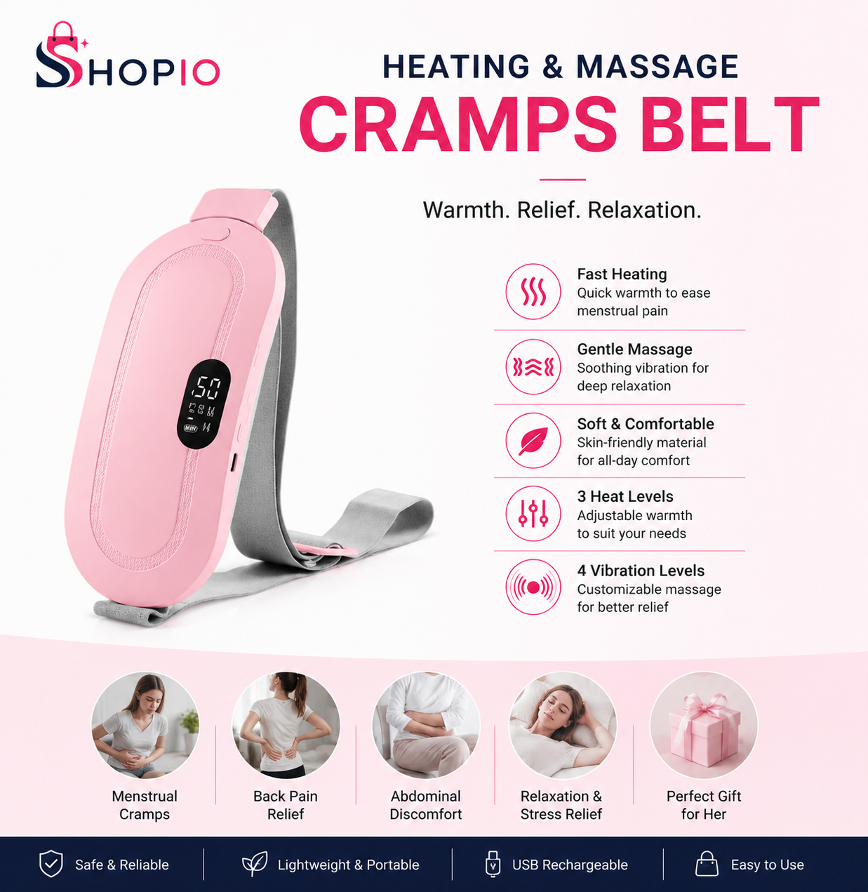 Heating & Massage Cramps Belt