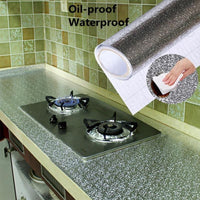 Self-Adhesive Kitchen Oil-Proof Sticker Roll | Waterproof Aluminium Foil Sheet |