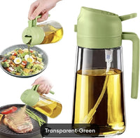 470ml Kitchen Glass Oil Sprayer Bottle – 2-in-1 Olive Oil Dispenser & Sprayer | Transparent Glass