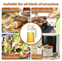 470ml Kitchen Glass Oil Sprayer Bottle – 2-in-1 Olive Oil Dispenser & Sprayer | Transparent Glass