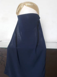 Half Veil Niqab Patti – Korean Chiffon with Soft Elastic | Lightweight Face Cover for Hijabs & Scarves