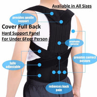 Adjustable Back Support Belt – Posture Corrector for Men & Women | Breathable Spine & Shoulder Support