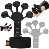 Silicone Gripster Grip Strengthener & Finger Stretcher – 3-Level Resistance Hand Grip Trainer | Gym, Therapy & Daily Use