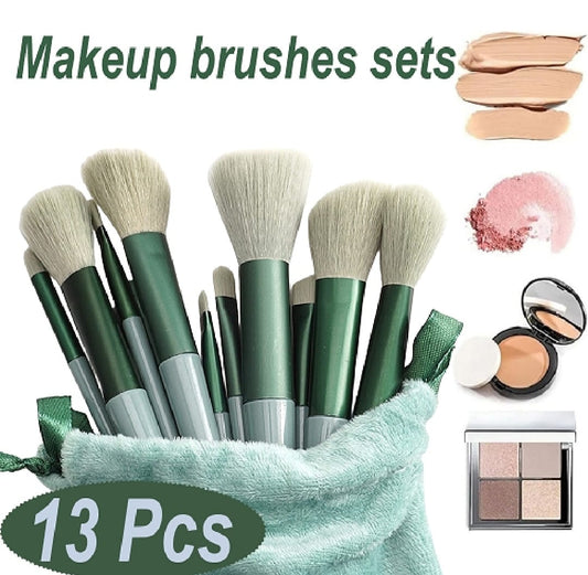 13 Piece makeup Brush Set With Pouch