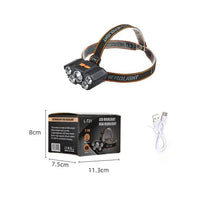 L-T21 LED Highlight USB Headlight – Rechargeable Portable Head Torch | Bright Illumination for Outdoor, Work & Daily Use