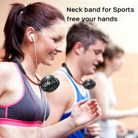 Portable Neck Fan – 360° Hanging Neck Sports Fan | USB Rechargeable Wearable Cooling Fan for Travel, Office & Outdoor (Random Color)