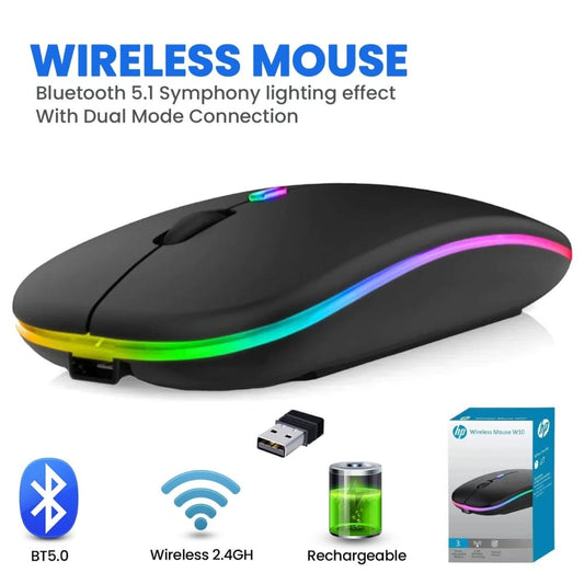 HP W10 Wireless Mouse – 2.4GHz Optical Mouse with Plug & Play USB Receiver | Silent Click, Ergonomic & Multi-OS Compatible (Random Color)
