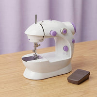 SM-202A Electric Mini Sewing Machine – Double Thread, Two-Speed Control | Portable Home & Travel Sewing Machine with Foot Pedal