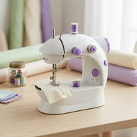 SM-202A Electric Mini Sewing Machine – Double Thread, Two-Speed Control | Portable Home & Travel Sewing Machine with Foot Pedal