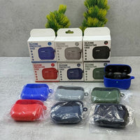 Silicone Case for AirPods Pro & Pro 2 – High Quality Protective Cover with Carabiner Hook | Shockproof & Dustproof (Random Color)