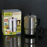 Life Relax Electric Water Kettle 1.0L – Stainless Steel 350W Portable Electric Boiler | Tea, Coffee, Milk & Instant Foods | LR-014