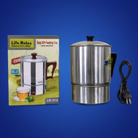 Life Relax Electric Water Kettle 1.0L – Stainless Steel 350W Portable Electric Boiler | Tea, Coffee, Milk & Instant Foods | LR-014
