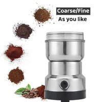 Mini Electric Grinder – Stainless Steel Coffee Bean & Masala Grinder Machine | 85g | 220V