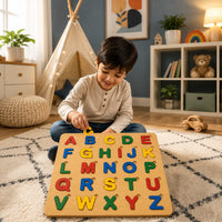 Capital ABC Alphabet Puzzle Board Game – MDF Wooden Learning Toy for Children | Early Literacy & Cognitive Skills