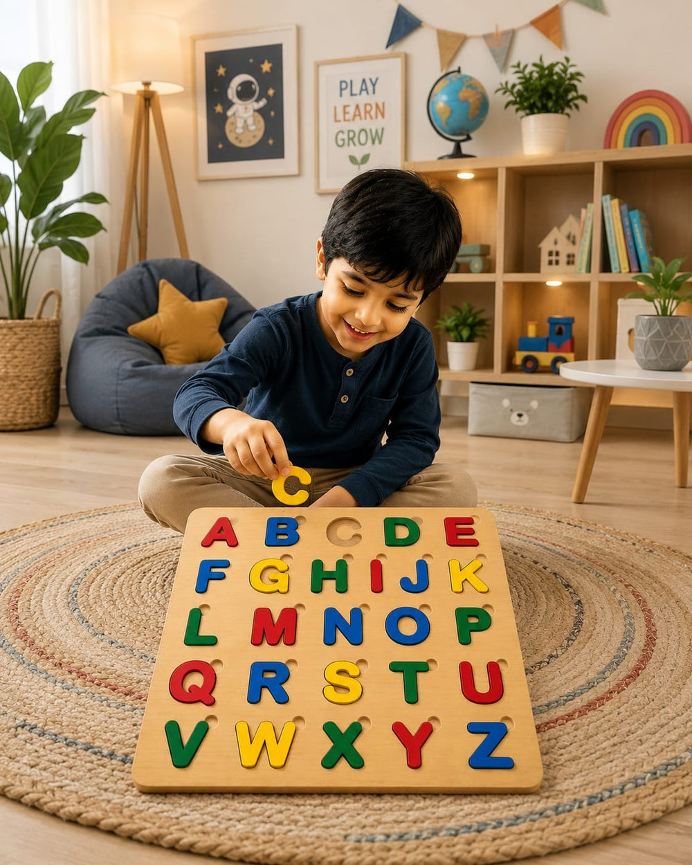 Capital ABC Alphabet Puzzle Board Game – MDF Wooden Learning Toy for Children | Early Literacy & Cognitive Skills