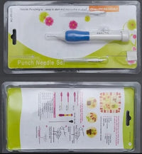 Embroidery Punch Needle Pen Set – 3-Needle Kit with Comfortable Handle | Beginner & Pro Hand Embroidery Tool for Sewing, Crafts & Handwork
