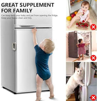 Child Safety Refrigerator Lock – Self-Adhesive Double Button Fridge Door Lock | Child Proof, Pet Safe & No-Drill Design (Multicolor)