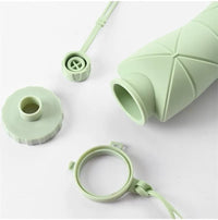 Silicone Folding Bottle 600ML – Foldable Collapsible Smart Travel Water Bottle | Lightweight, Eco-Friendly & Reusable (Random Color)