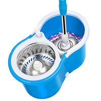 360° Rotating Spin Mop with Stainless Steel Bucket – Microfiber Mop Head | Wet & Dry Floor Cleaning for Home & Office