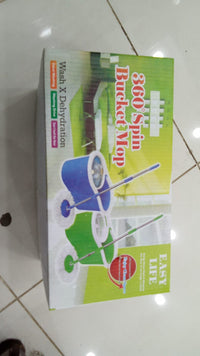 360° Rotating Spin Mop with Stainless Steel Bucket – Microfiber Mop Head | Wet & Dry Floor Cleaning for Home & Office
